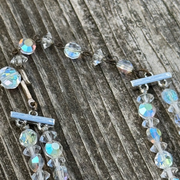 🤩 Rare Aurora Borealis AB Double Strand Necklace - Picture 4 of 4